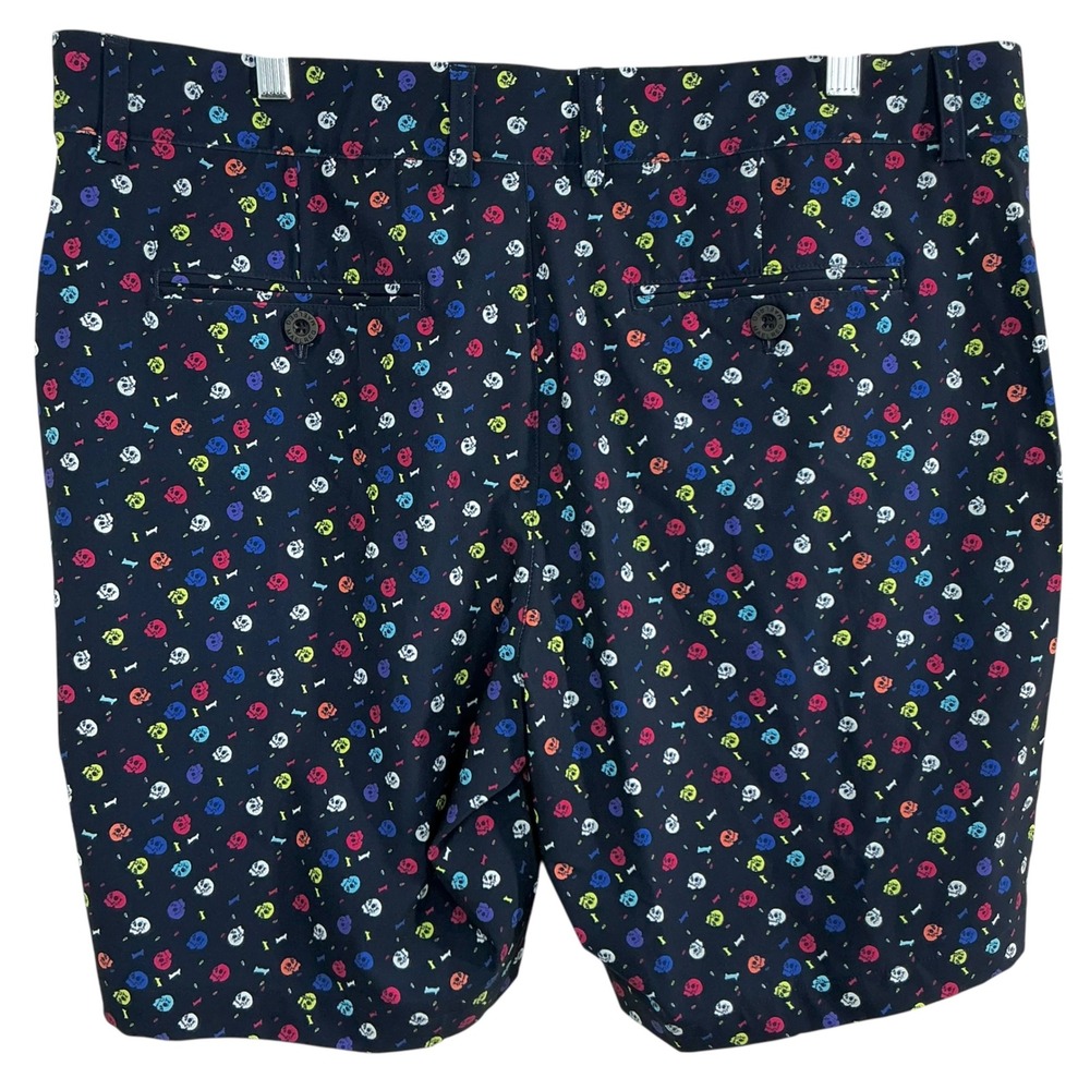 NEW Maelreg ProFlex Golf Shorts Men's 38 Navy Skull Novelty Print Stretch NWT - Picture 6 of 6
